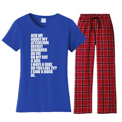 Attention Deficit Disorder Dyslexia Aspergers Spectrum Gift Women's Flannel Pajama Set