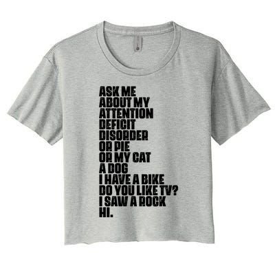 Attention Deficit Disorder Dyslexia Aspergers Spectrum Gift Women's Crop Top Tee