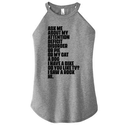 Attention Deficit Disorder Dyslexia Aspergers Spectrum Gift Women’s Perfect Tri Rocker Tank