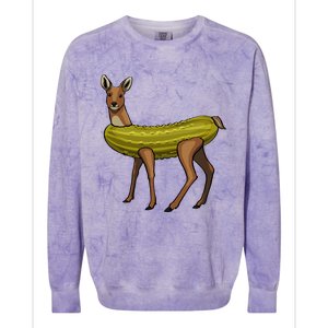 A Dill Doe Funny Women Pickle Deer Love Foodie Colorblast Crewneck Sweatshirt