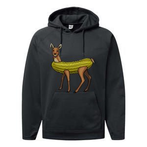 A Dill Doe Funny Women Pickle Deer Love Foodie Performance Fleece Hoodie