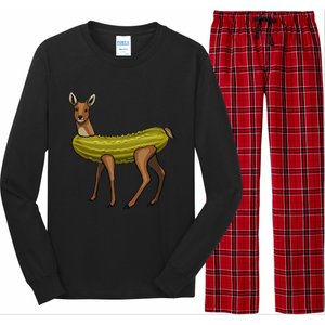 A Dill Doe Funny Women Pickle Deer Love Foodie Long Sleeve Pajama Set