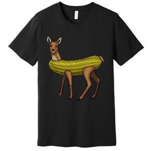 A Dill Doe Funny Women Pickle Deer Love Foodie Premium T-Shirt