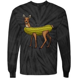 A Dill Doe Funny Women Pickle Deer Love Foodie Tie-Dye Long Sleeve Shirt