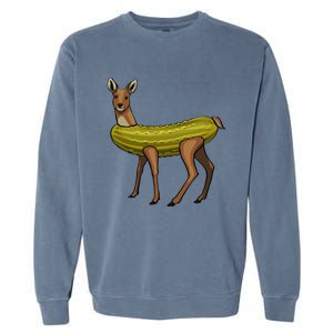 A Dill Doe Funny Women Pickle Deer Love Foodie Garment-Dyed Sweatshirt