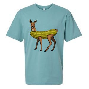 A Dill Doe Funny Women Pickle Deer Love Foodie Sueded Cloud Jersey T-Shirt