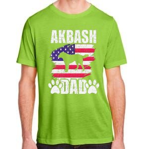 Akbash Dad Dog Lover American Us Flag Adult ChromaSoft Performance T-Shirt