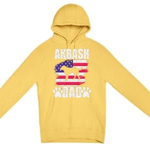 Akbash Dad Dog Lover American Us Flag Premium Pullover Hoodie