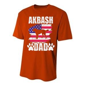 Akbash Dad Dog Lover American Us Flag Performance Sprint T-Shirt