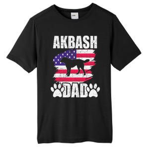 Akbash Dad Dog Lover American Us Flag Tall Fusion ChromaSoft Performance T-Shirt