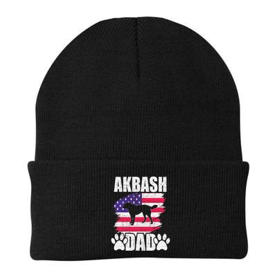 Akbash Dad Dog Lover American Us Flag Beanie