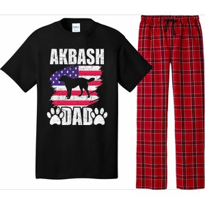 Akbash Dad Dog Lover American Us Flag Pajama Set