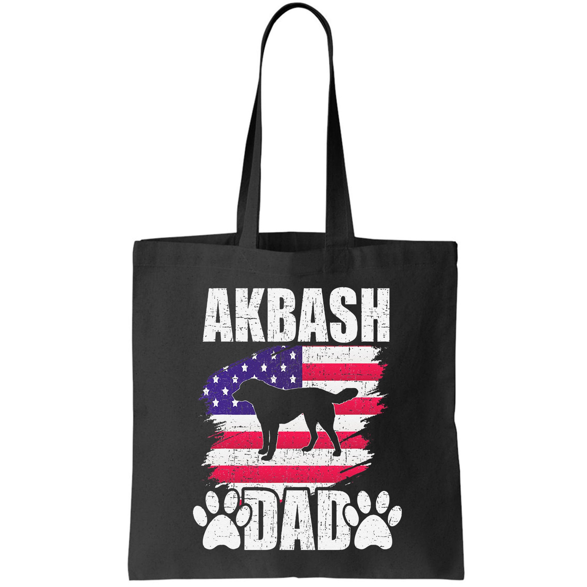 Akbash Dad Dog Lover American Us Flag Bag