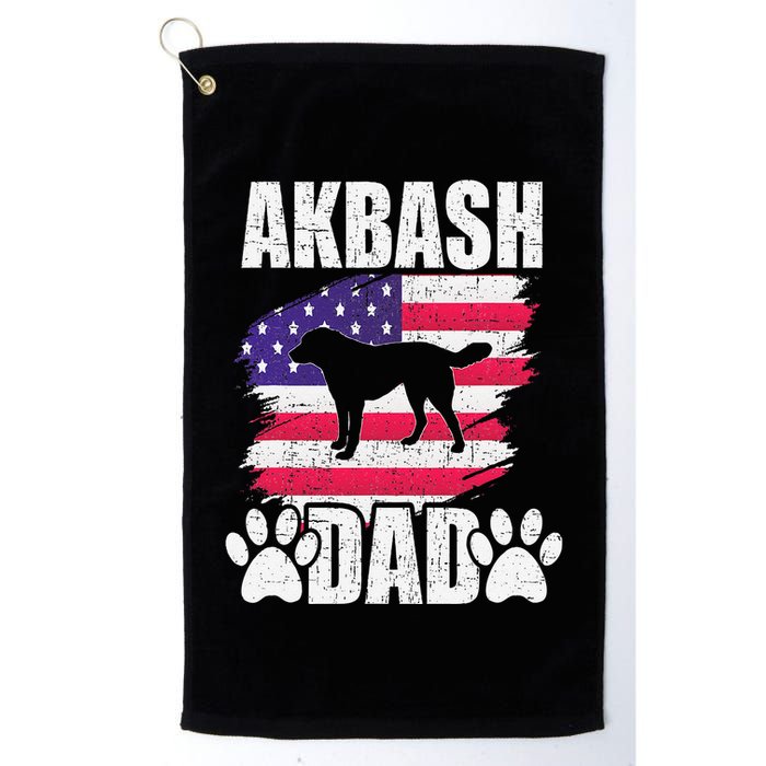 Akbash Dad Dog Lover American Us Flag Golf Towel