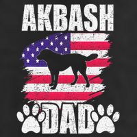 Akbash Dad Dog Lover American Us Flag Golf Towel