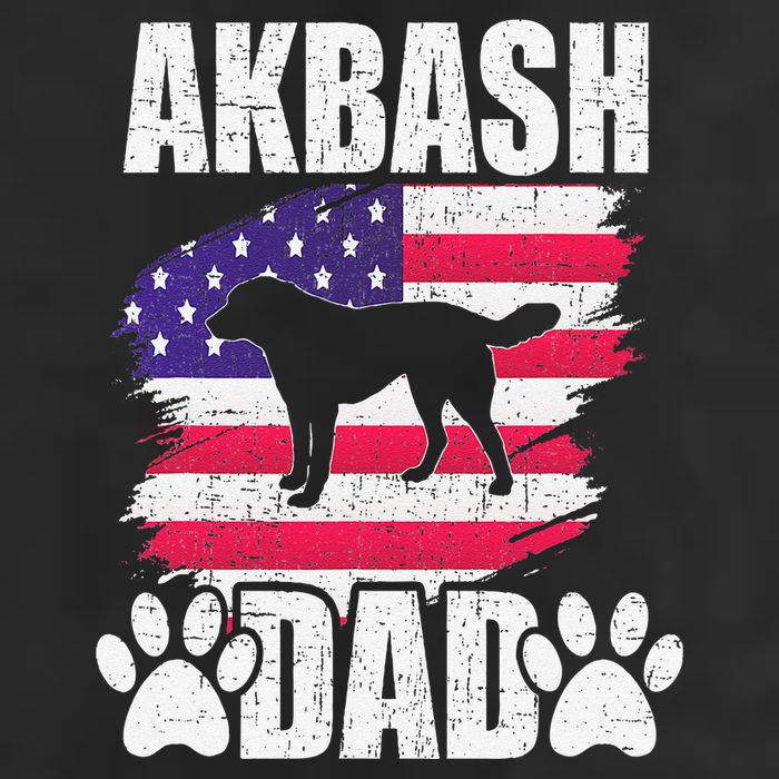 Akbash Dad Dog Lover American Us Flag Golf Towel