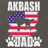 Akbash Dad Dog Lover American Us Flag Cotton Canvas Backpack
