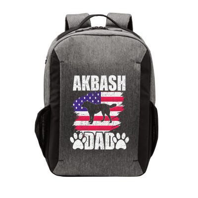 Akbash Dad Dog Lover American Us Flag Vector Backpack