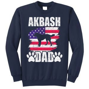 Akbash Dad Dog Lover American Us Flag Sweatshirt