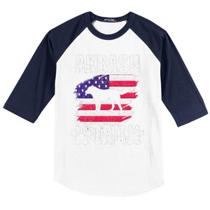 Akbash Dad Dog Lover American Us Flag Baseball Sleeve Shirt