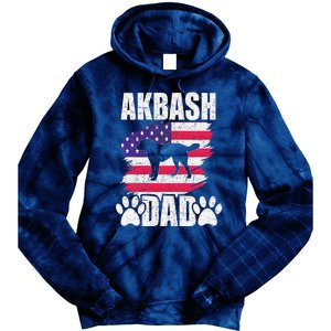 Akbash Dad Dog Lover American Us Flag Tie Dye Hoodie