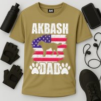 Akbash Dad Dog Lover American Us Flag Cooling Performance Crew T-Shirt