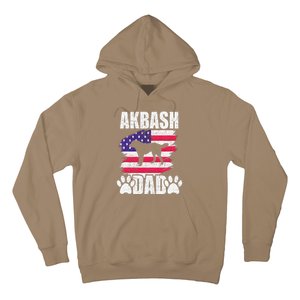 Akbash Dad Dog Lover American Us Flag Hoodie