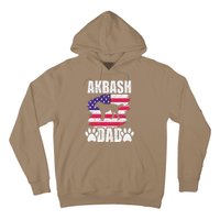 Akbash Dad Dog Lover American Us Flag Hoodie