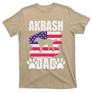 Akbash Dad Dog Lover American Us Flag T-Shirt