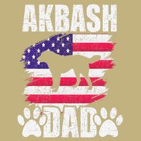 Akbash Dad Dog Lover American Us Flag Button