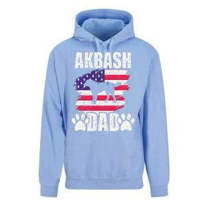 Akbash Dad Dog Lover American Us Flag Unisex Surf Hoodie