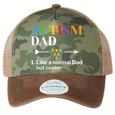 Autism Dad Definition World Autism Awareness Day Legacy Tie Dye Trucker Hat
