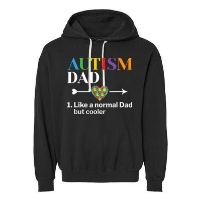 Autism Dad Definition World Autism Awareness Day Garment-Dyed Fleece Hoodie