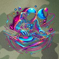 Astronaut Dj, Djing In Space, Music Lover Cool Graphic Legacy Tie Dye Trucker Hat