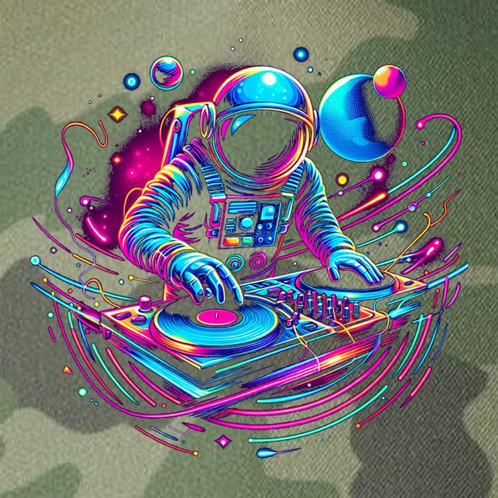 Astronaut Dj, Djing In Space, Music Lover Cool Graphic Legacy Tie Dye Trucker Hat