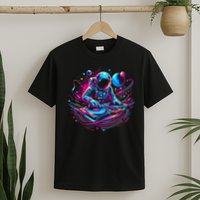 Astronaut Dj, Djing In Space, Music Lover Cool Graphic T-Shirt