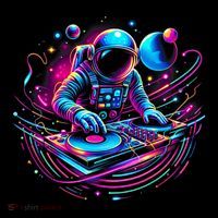 Astronaut Dj, Djing In Space, Music Lover Cool Graphic Tall T-Shirt