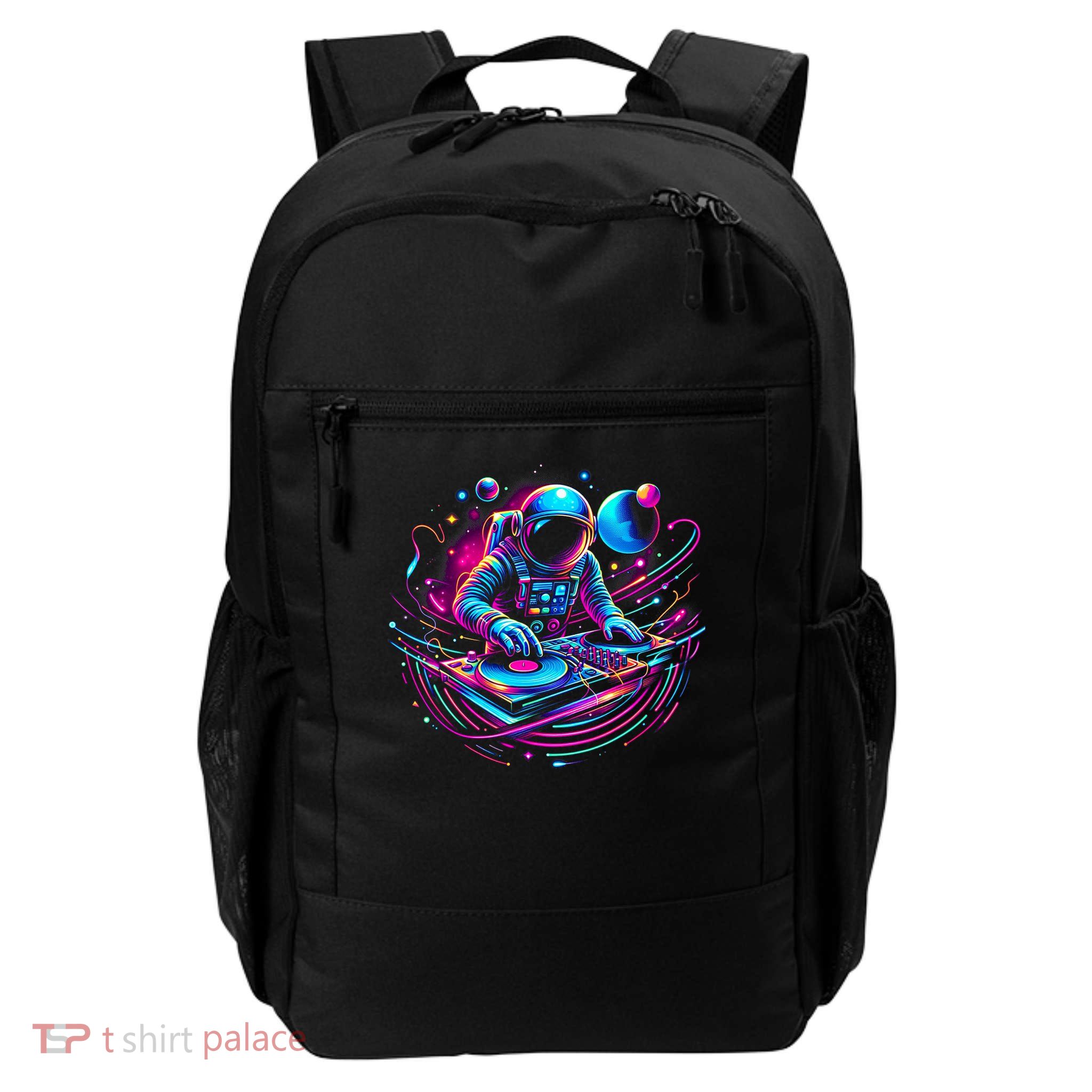 Astronaut Dj, Djing In Space, Music Lover Cool Graphic Backpack