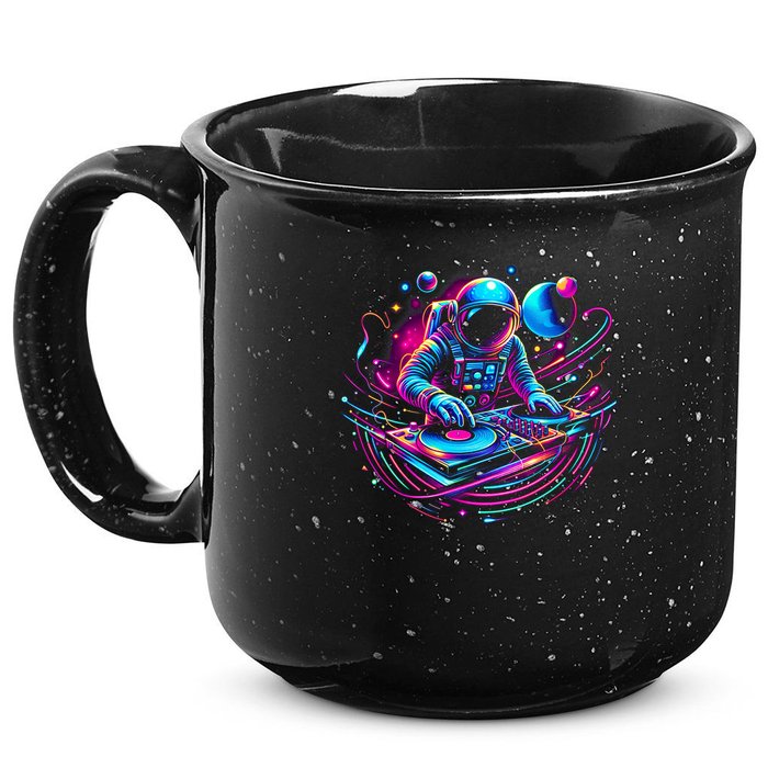 Astronaut Dj, Djing In Space, Music Lover Cool Graphic 15oz Campfire Ceramic Mug