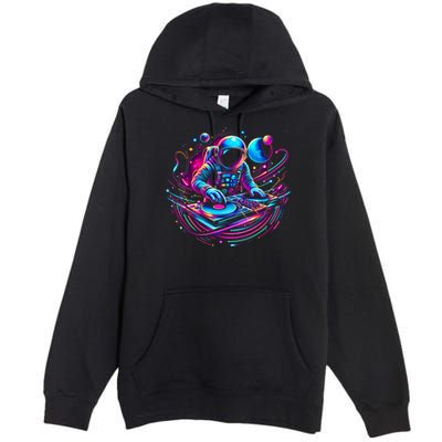 Astronaut Dj, Djing In Space, Music Lover Cool Graphic Premium Pullover Hoodie