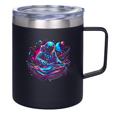 Astronaut Dj, Djing In Space, Music Lover Cool Graphic 12oz Stainless Steel Coffee Mug
