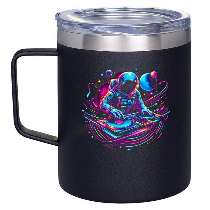 Astronaut Dj, Djing In Space, Music Lover Cool Graphic 12oz Stainless Steel Coffee Mug