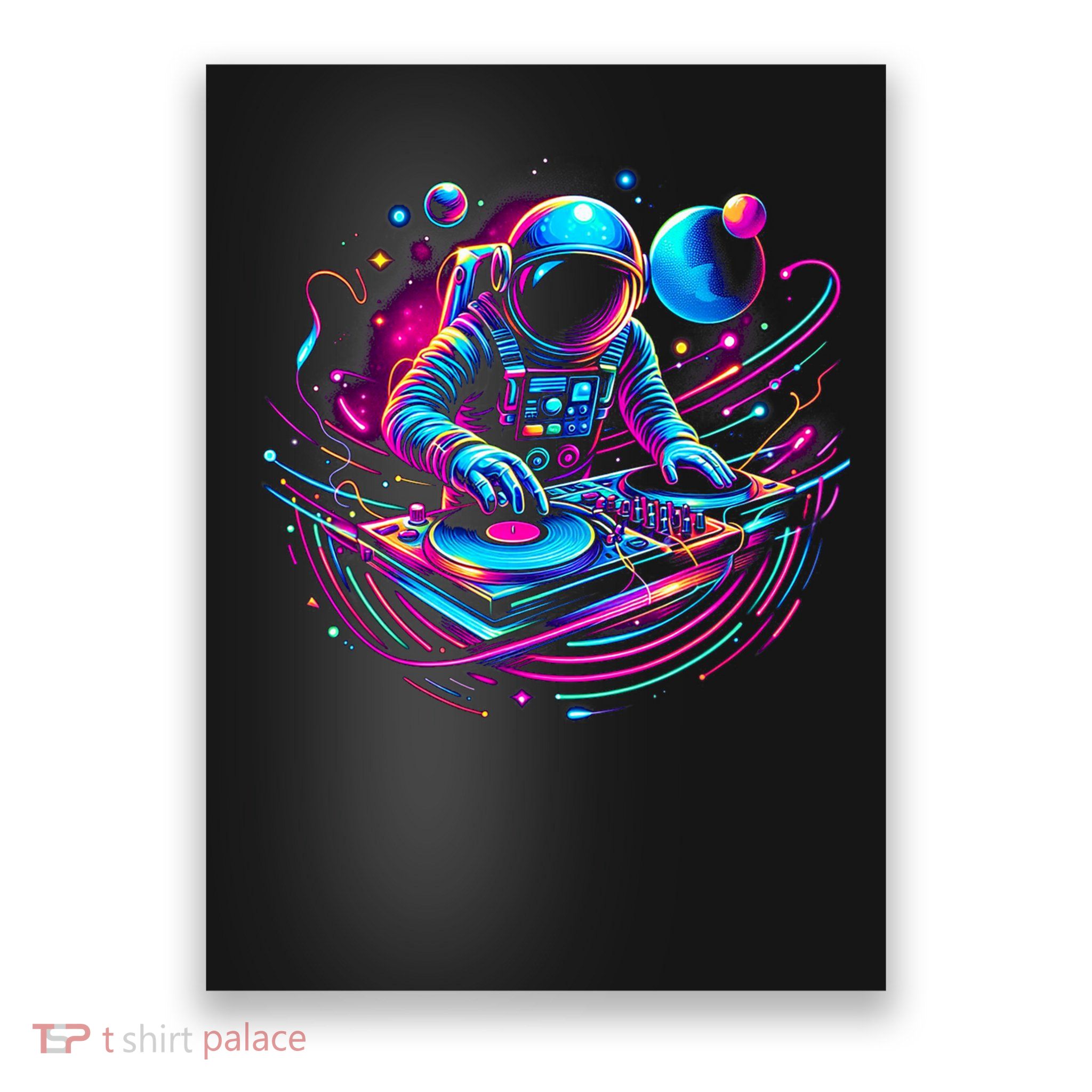 Astronaut Dj, Djing In Space, Music Lover Cool Graphic Poster