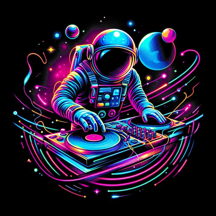 Astronaut Dj, Djing In Space, Music Lover Cool Graphic Pom Pom 12in Knit Beanie