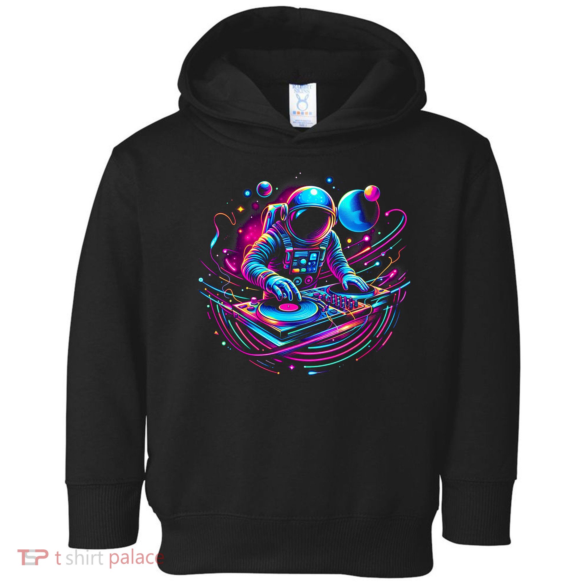 Astronaut Dj, Djing In Space, Music Lover Cool Graphic Toddler Hoodie