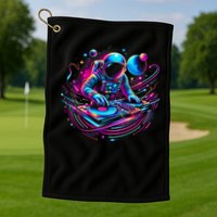 Astronaut Dj, Djing In Space, Music Lover Cool Graphic Golf Towel