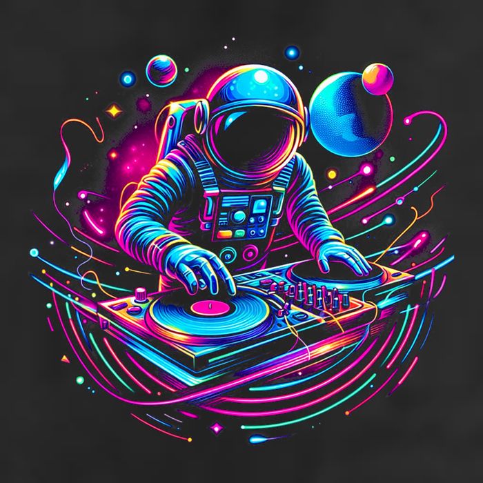Astronaut Dj, Djing In Space, Music Lover Cool Graphic Golf Towel