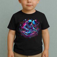 Astronaut Dj, Djing In Space, Music Lover Cool Graphic Toddler T-Shirt