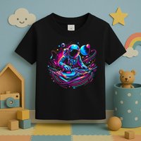 Astronaut Dj, Djing In Space, Music Lover Cool Graphic Toddler T-Shirt