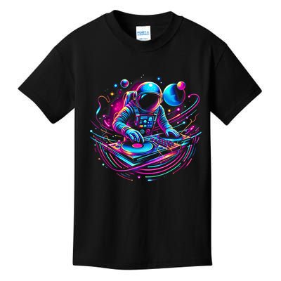 Astronaut Dj, Djing In Space, Music Lover Cool Graphic Kids T-Shirt